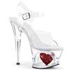 Pleaser - MOON708HRS Sandale à bride à la cheville, Pole dance chaussures - Chaussures de pole dance - Transparent Product image